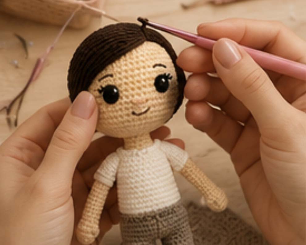 Execução artesanal do amigurumi